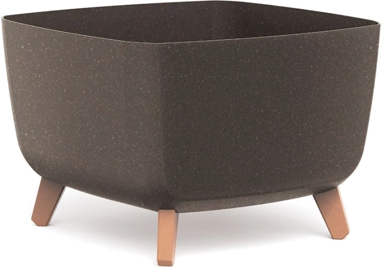 Γλάστρα Gracia Square Eco Wood 39 × 39 cm καφές