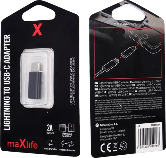 Maxlife αντάπτορας Lightning σε USB‑C