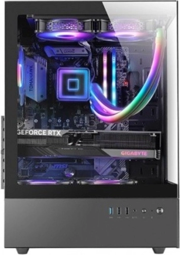 Mars MC-XO ATX κουτί υπολογιστή με ανεμιστήρα FRGB, μαύρο
