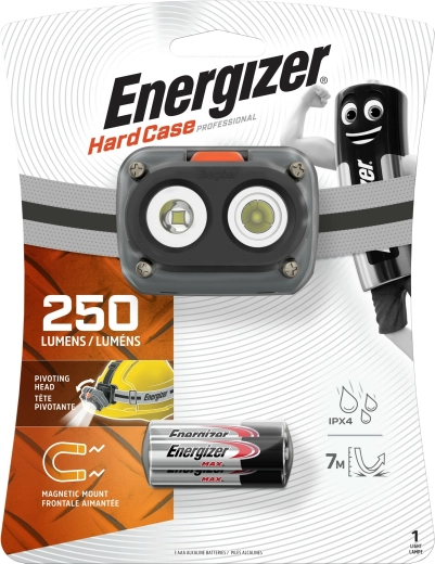 Energizer μαγνητικός φακός κεφαλής Hard Case Pro, 250 lm, IPX4