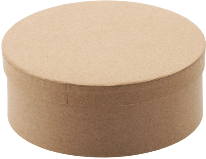 Στρογγυλό κουτί δώρου καφέ 25 × 11 cm