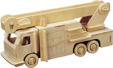 Ξύλινο 3D παζλ πυροσβεστικό όχημα WOODCRAFT