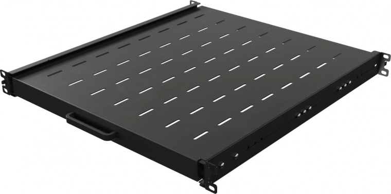 Συρόμενο ράφι για rack 19" 1U, 500 mm, μαύρο