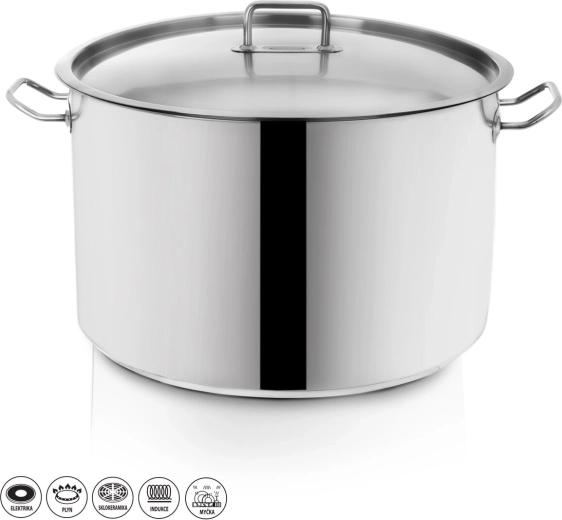 Ανοξείδωτη κατσαρόλα Stock με καπάκι 30 l