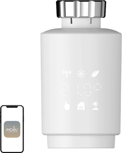 Moes TV02 θερμοστατική κεφαλή ZigBee με οθόνη LCD