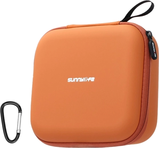 Δερμάτινη θήκη Sunnylife με δικτυωτή τσέπη για DJI Neo 2, πορτοκαλί