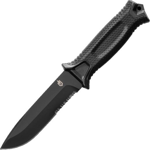 Gerber StrongArm μαύρο υπαίθριο μαχαίρι με μερικώς οδοντωτή λεπίδα 12,7 cm