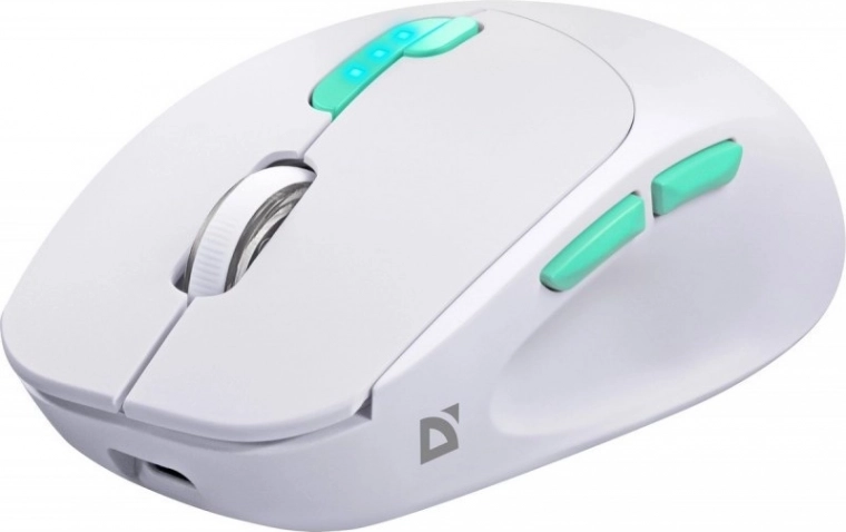 Ασύρματο ποντίκι Defender Nitta MM-307, Bluetooth + 2,4 GHz, 1600 DPI, λευκό