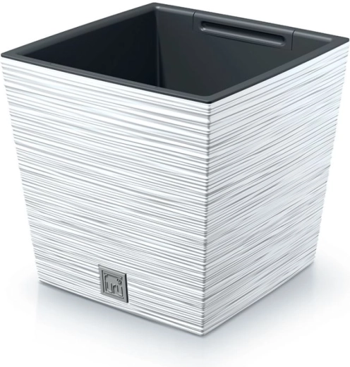 Γλάστρα Furu Square Low 30 cm – λευκή