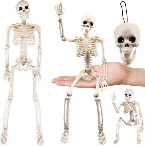 Κρεμαστή αποκριάτικη διακόσμηση Halloween – ρεαλιστικός σκελετός 40 cm RUHHY
