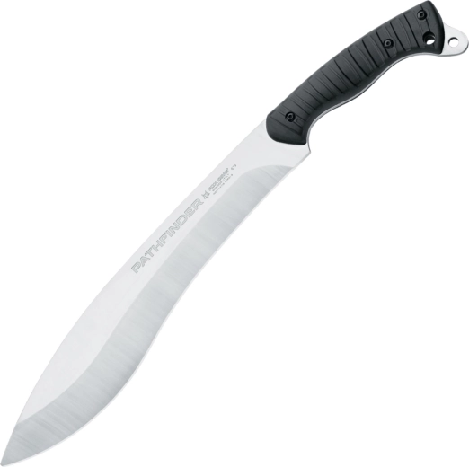 Μαχαίρι υπαίθρου FOX KNIVES Pathfinder 35 cm, μαύρο, FRN + καουτσούκ, δερμάτινη θήκη