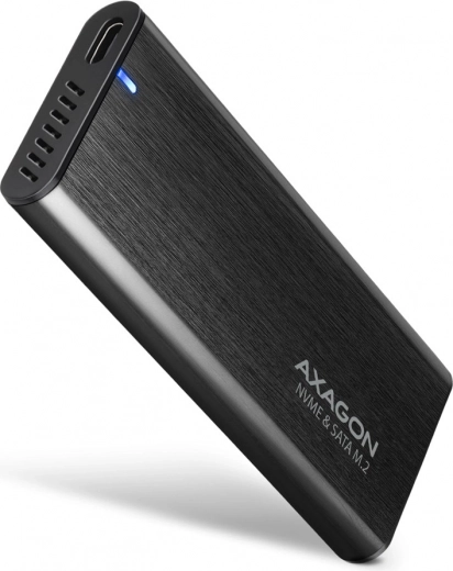 Εξωτερική αλουμινένια θήκη AXAGON χωρίς βίδες με USB-C 3.2 Gen 2 για M.2 NVMe / SATA SSD
