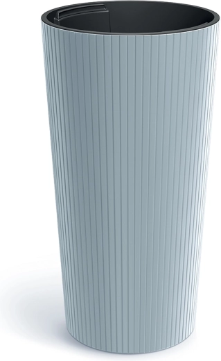 Γλάστρα Lamia Slim 30 cm ανοιχτό γκρι με εσωτερικό ένθετο