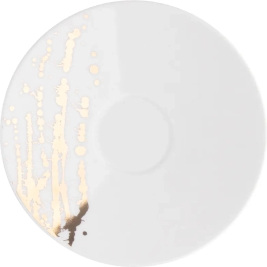 Πιατάκι Splendor 16 cm λευκό με χρυσό ντεκόρ