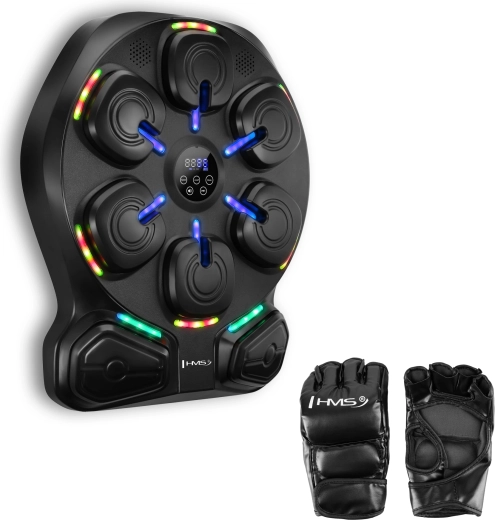 Ηλεκτρονικός πυγμαχικός στόχος HMS TB13 με LED, Bluetooth και γάντια