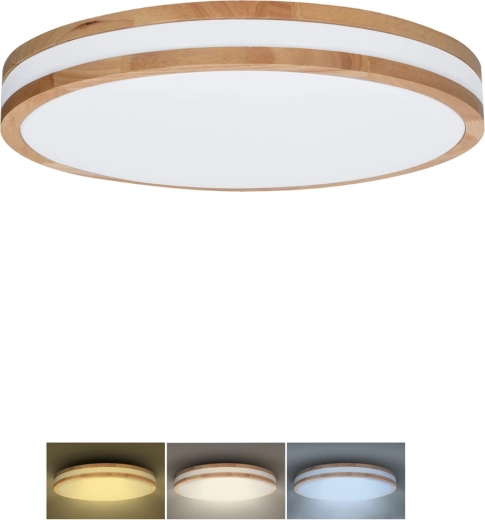 Solight LED φωτιστικό οροφής και τοίχου Woody 25 W, 1350 lm, 29 cm, 3CCT