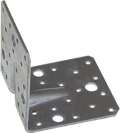 Ατσάλινη γωνία με ανάγλυφη ενίσχυση 90 × 130 × 130 mm για βαριά αγκύρωση