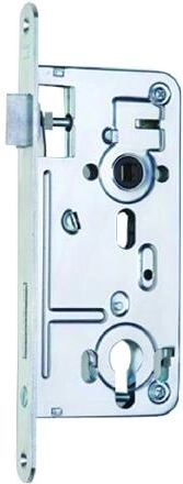 Χωνευτή κλειδαριά K136 72/80 P-L λευκή, για κυλινδρικό αφαλό, με μετάδοση