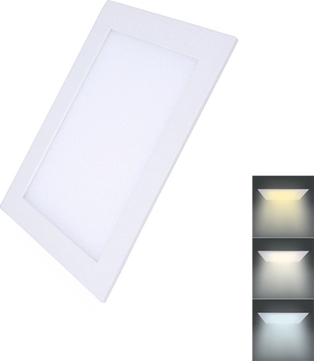 Solight LED mini panel CCT τετράγωνο χωνευτό 12 W 900 lm