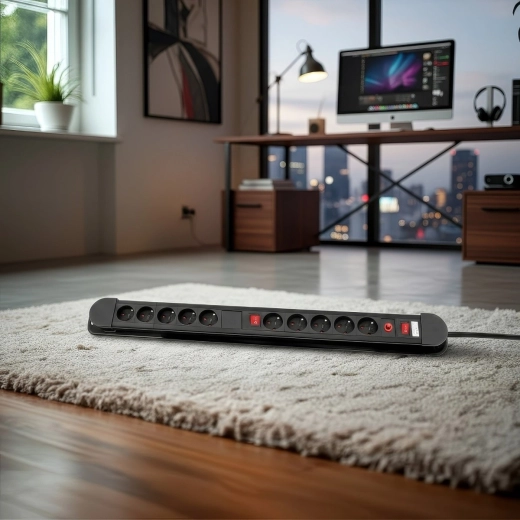 Δύο ομάδες πριζών με ανεξάρτητους διακόπτες