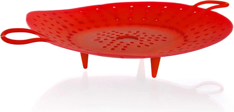 Ατμομάγειρας σιλικόνης CULINARIA 21,5 cm κόκκινος