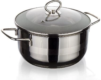 Ανοξείδωτη κατσαρόλα 22 cm με γυάλινο καπάκι 4 l MATTE New Line για επαγωγική εστία