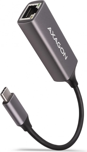 AXAGON USB‑C gigabit προσαρμογέας Ethernet, αυτόματη εγκατάσταση, μεταλλικός, τιτανίου γκρι