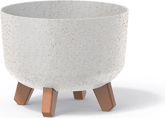 Γλάστρα με πόδια Gracia Standard Eco Wood 23,5 cm – λευκή