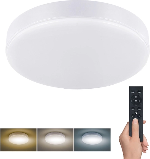 Solight LED φωτιστικό οροφής και τοίχου Lecce με τηλεχειριστήριο 50 W, 3000 lm, 40 cm, CCT, με δυνατότητα ντίμερ, λευκό