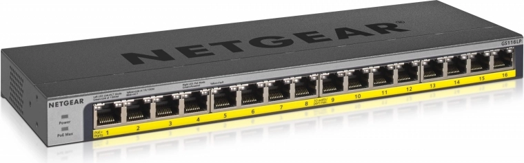 Netgear GS116LP μη διαχειριζόμενος gigabit switch PoE+ 16 θυρών