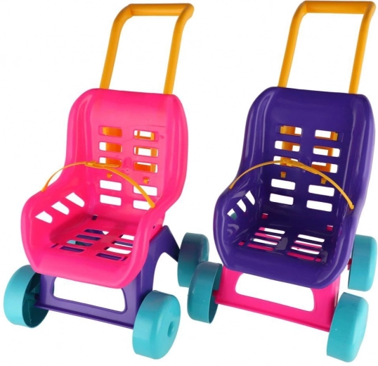 Teddies καροτσάκι για κούκλες Buggy Sport ροζ‑μωβ