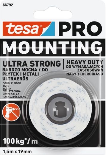 Ταινία τοποθέτησης Ultra Strong 19 mm × 1,5 m Tesa