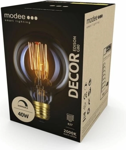 Διακοσμητική λάμπα Modee Smart Edison G80 E27 40 W extra θερμό λευκό