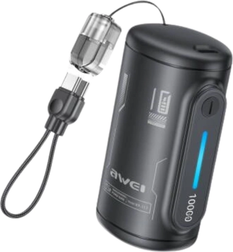 Awei WP-117 powerbank 10 000 mAh 22,5 W, 2× USB-C - 1 τεμ.