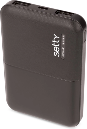 Setty powerbank 5000 mAh μαύρο