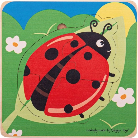 Bigjigs Toys ένθετο παζλ κύκλων ζωής ζώων – Πασχαλίτσα