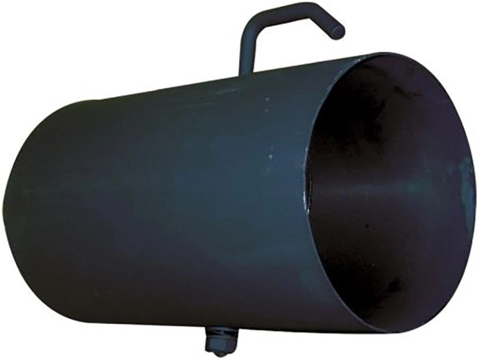 Καπνοσωλήνας με κλαπέτο 125 mm, μήκος 250 mm, μαύρος