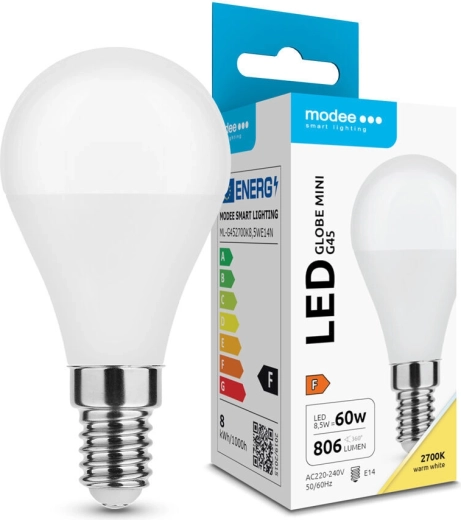 Λάμπα LED Modee Globe Mini G45 8,5 W E14, 806 lm, θερμό λευκό