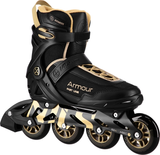 Inline πατίνια NILS Extreme Armour – μαύρο-χρυσό 913159-7