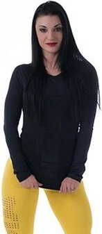 Γυναικείο μπλουζάκι NEBBIA Shirt 220 Black – μαύρο, μέγεθος L