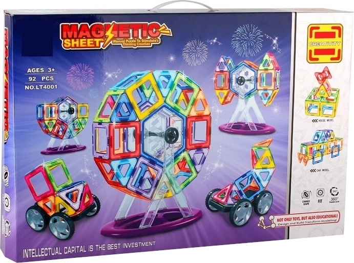Μαγνητικό σετ κατασκευών Magnetic Sheet 92 τεμαχίων