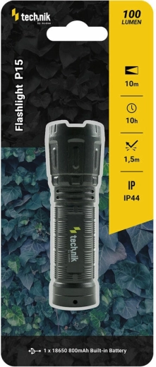 Φακός τσέπης Technik MT-P15 με XPE LED, micro‑USB και στροβοσκόπιο