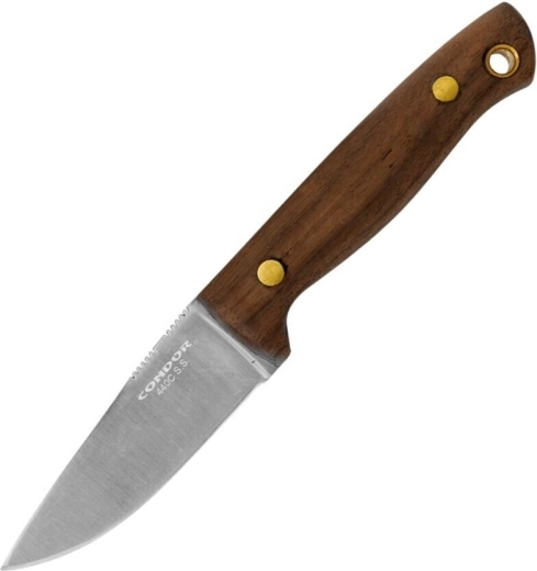 Υπαίθριο μαχαίρι Condor Mayflower 7,8 cm, ξύλο καρυδιάς, δερμάτινη θήκη