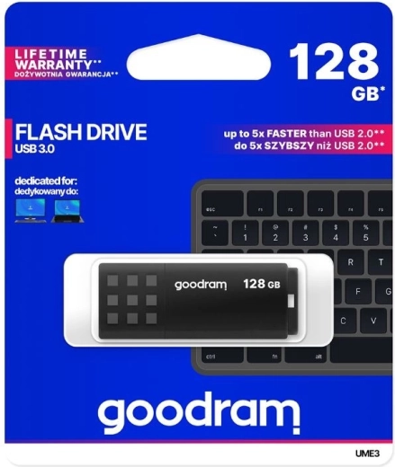 USB flash drive GOODRAM UME3 128GB USB 3.0 μαύρο