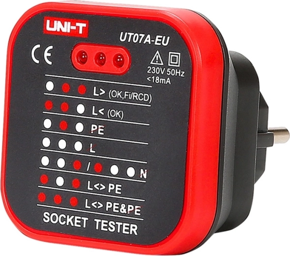 Ελεγκτής πριζών UNI‑T UT07A‑EU