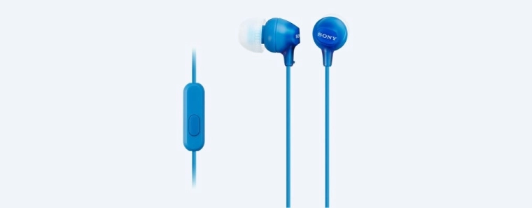 Ακουστικά in-ear με μικρόφωνο SONY MDR-EX15AP μπλε