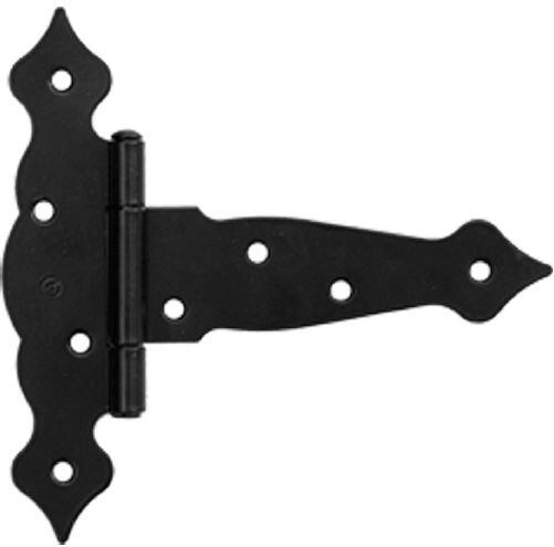 Διακοσμητικός τριγωνικός μεντεσές 125 × 40 × 160 mm, μαύρη βαφή πούδρας