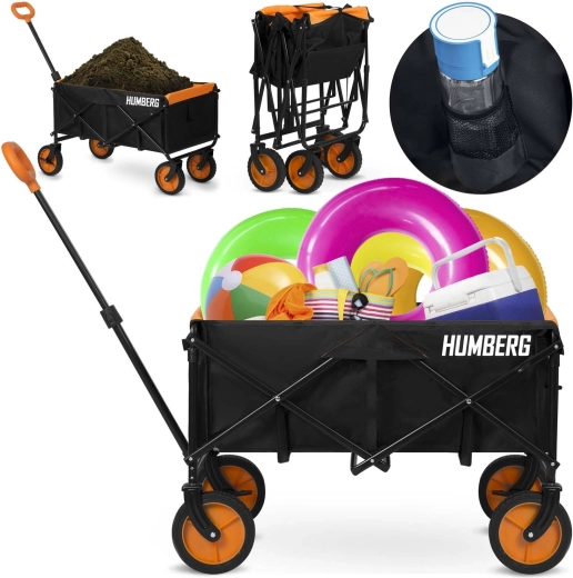 Αναδιπλούμενο καρότσι μεταφοράς 100 l HUMBERG HM-513