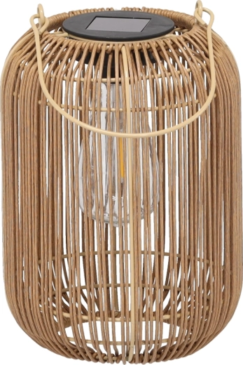 Ηλιακό φανάρι κήπου 24 cm καφέ
