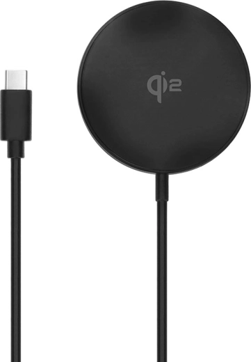 Solight μαγνητικός ασύρματος φορτιστής Qi2 15 W με USB-C, συμβατός με MagSafe